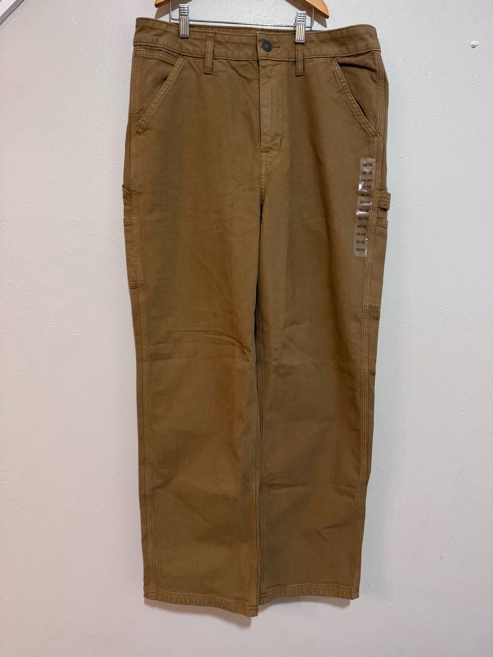 NWT American Eagle Loose Carpenter Pant Flex 32x32 Brown Cotton Work Pants